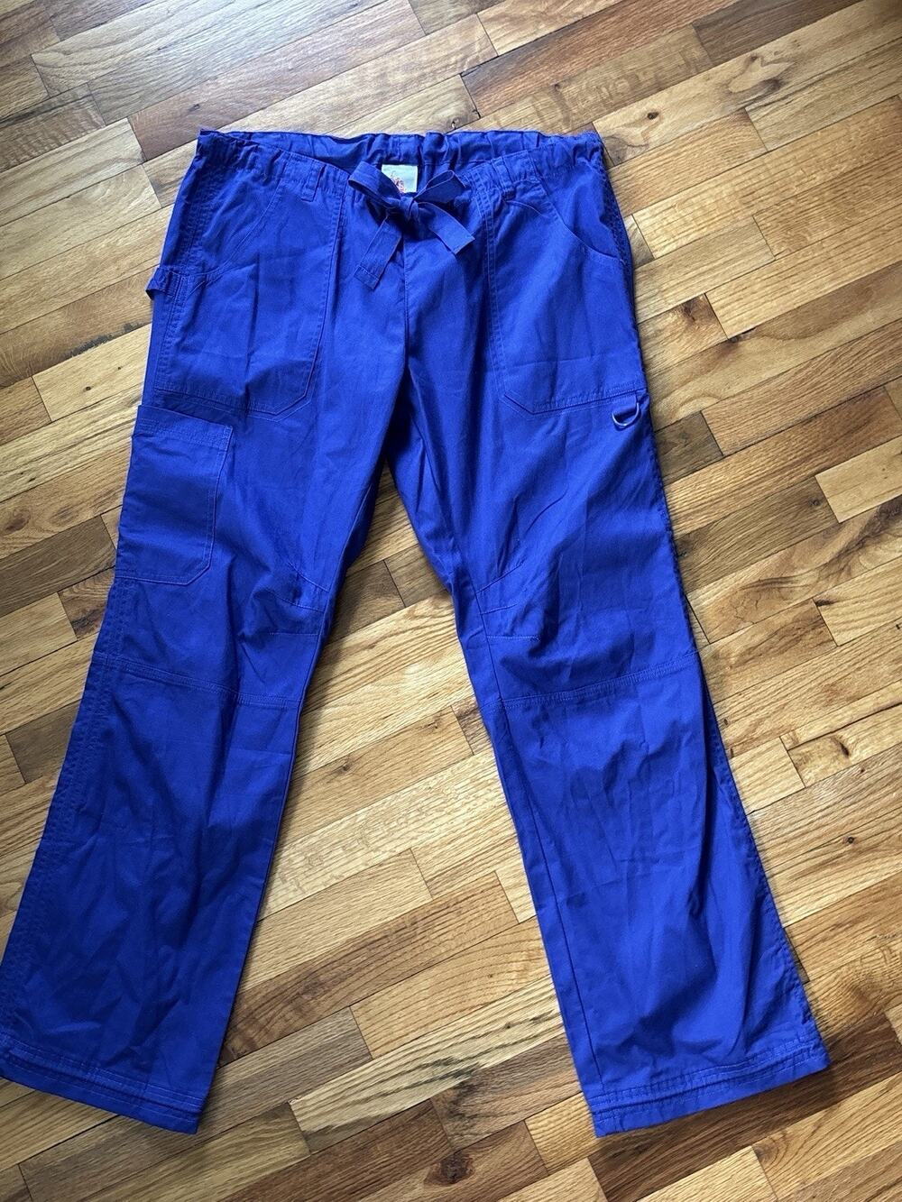 Womens Koi by Kathy Peterson Scrub Pants/Bottoms Purple Lindsey Size Medium